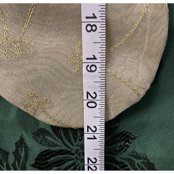 Christmas Stocking Sheer Shimmering Tone on Tone with Embroidery on Stocking - Picture 4 of 4